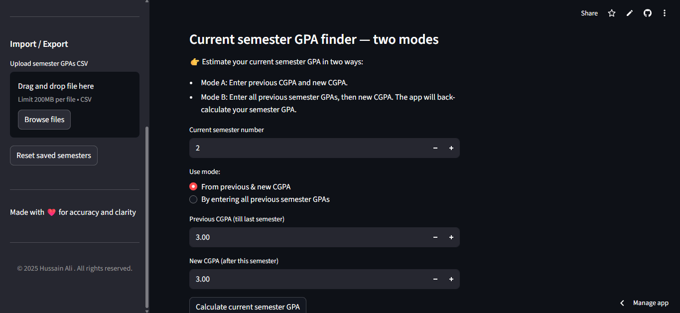 GPA Calculator